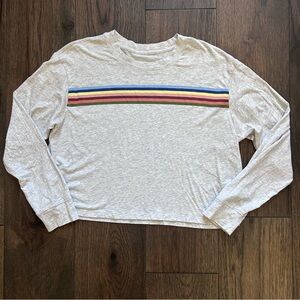 American Eagle Outfitters Heather Gray Long Sleeve Top